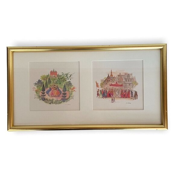 Mads Stage Framed Art Prints Hans Christian Andersen Fairy Tale Danish Artist - Picture 1 of 9